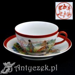 Kolekcjonerska filiżanka do herbaty z dekorowanej porcelany