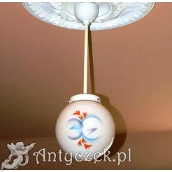 Lampa Art Deco - malowana kula