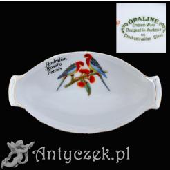 Kolekcjonerska porcelana zdobiona motywem papug australijskich