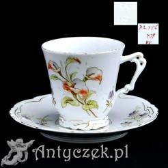 Secesyjna porcelana zdobiona kwiatem Kalia