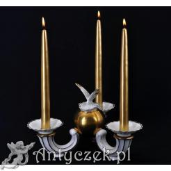 Ekskluzywny świecznik trójramienny Sorau porcelana Żary