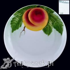 Malowana brzoskwinia -zdobiony talerz