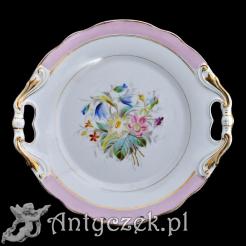Zabytkowa porcelanowa patera ręcznie malowana