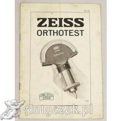 Zabytkowa instrukcja Carl Zeiss Jena Orthotest