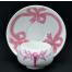 Cudeńko z angielskiej porcelany z różową kokardą