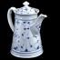 Biała porcelana z niebieskim wzorem nazywanym Indisch Blau