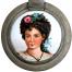 Ręcznie malowana miniatura na porcelanie - portret kobiety