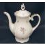 Kawowy dzbanek z kremowej porcelany pięknie zdobiony