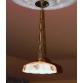 Wisząca lampa ART DECO ! klosz biały zdobiony kwiatami