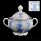 Biało niebieska cukiernica VICTORIA BLAU porcelana Bavaria