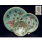 Pistacjowy zestaw śniadaniowy porcelan sygnowana Schumann Bavaria