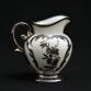 Kruche złoto okute srebrem dawny porcelanowy mlecznik Tirschenreuth Bavaria
